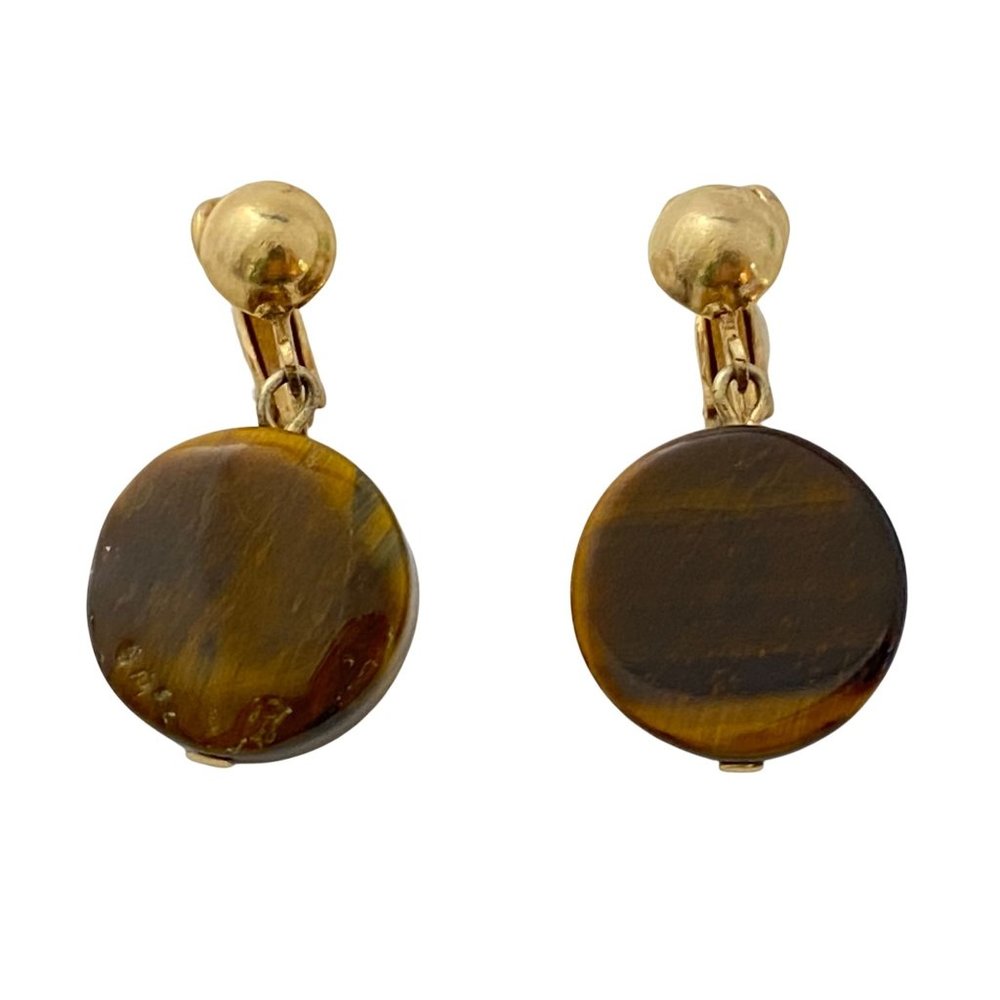Vintage Tigers‎ Eye Earrings